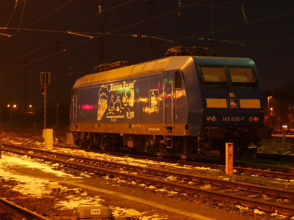 Am 15.02.2013 stand 145 030 in Stendal abgestellt. 