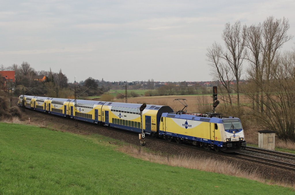 Am 16.April 2013 war 146 531 mit einem ME kurz vor Elze (KBS 350) auf dem Weg nach Gttingen.