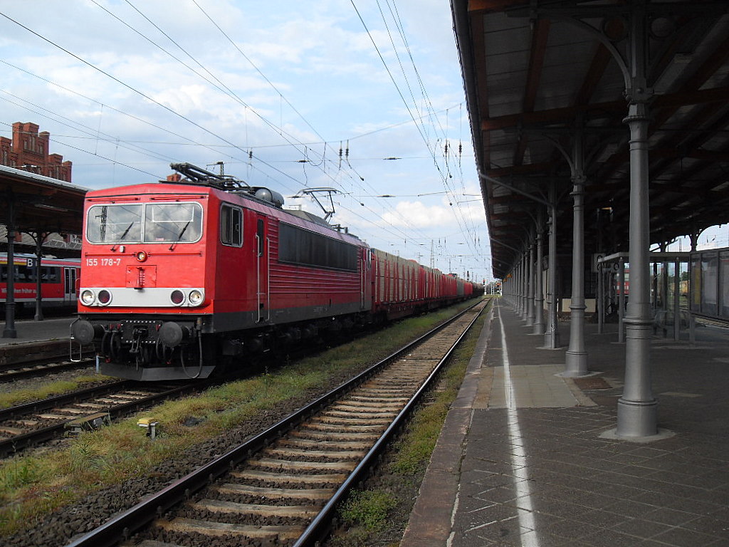 Am 19.05.2012 kam 155 178 mit einem G�terzug durch Stendal in Richtung Hannover.