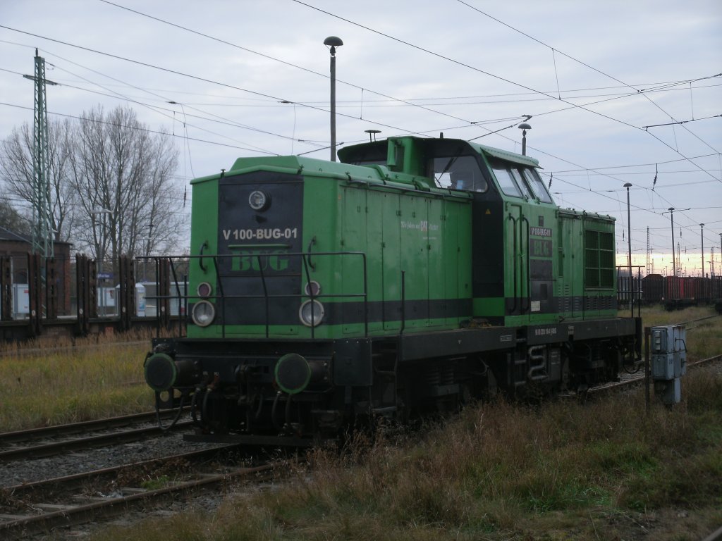 Am 21.November 2011 stand die V100-BUG-01 in Bergen/Rgen.