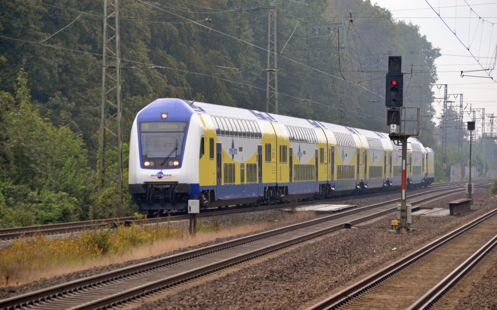 Am 23.08.11 fuhr dieser Metronom durch Hannover-Bismarckstrae Uelzen entgegen. Fotografiert bei der Durchfahrt in Hannover-Bismarckstrae.
