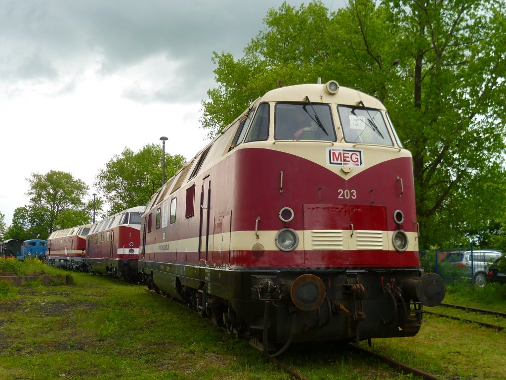 Am 25.05.13 fand in Weimar beim TEV das DR E-Lok Treffen statt. Zusehen MEG 203 (228 503-9), 118 578-4 und 119 199-8.