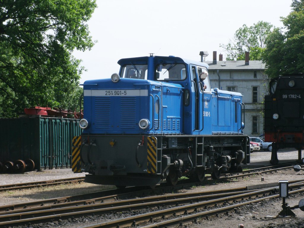 Am 26.Mai 2011 war in Putbus die 251 901 nach ihrer Winterpause wieder unterwegs. 
