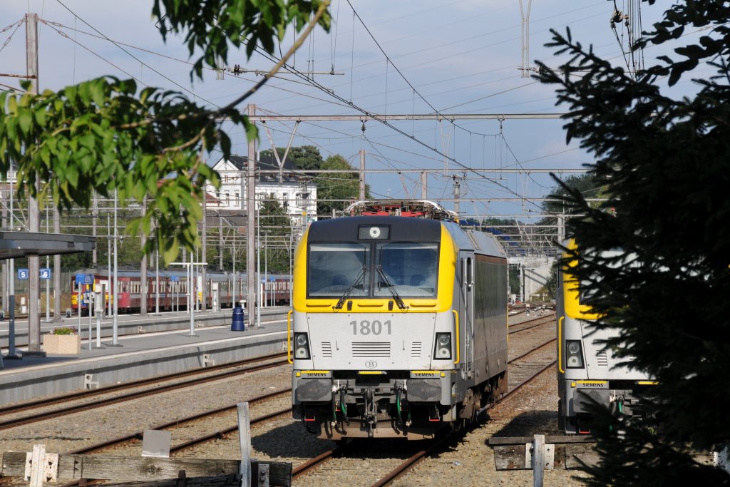 Am 27/08/2011 parkte der neue Euro-Sprinter der SNCB/NMBS 1801 im Bhf Welkenraedt.