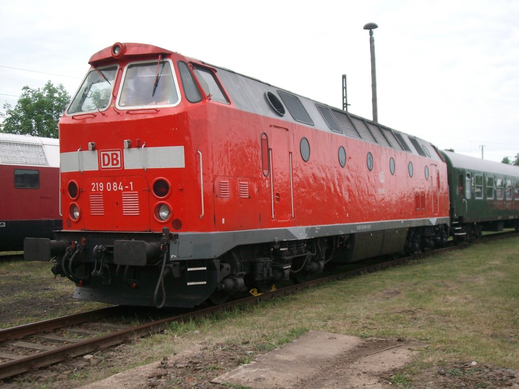 Am 29.5.11 stand die 219 084-1 der DB Regio Erfurt im BW Weimar.