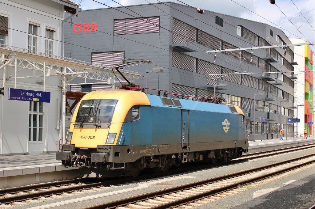 Am 4.Mai 2013 rangierte MAV 470 005 im Salzburger Hbf.