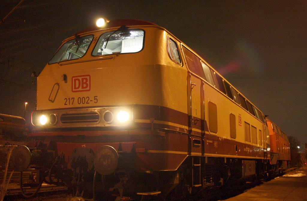 Am Abend des 07.02.10 war die 217 002-5 zu Gast in Mnchen - Nord.