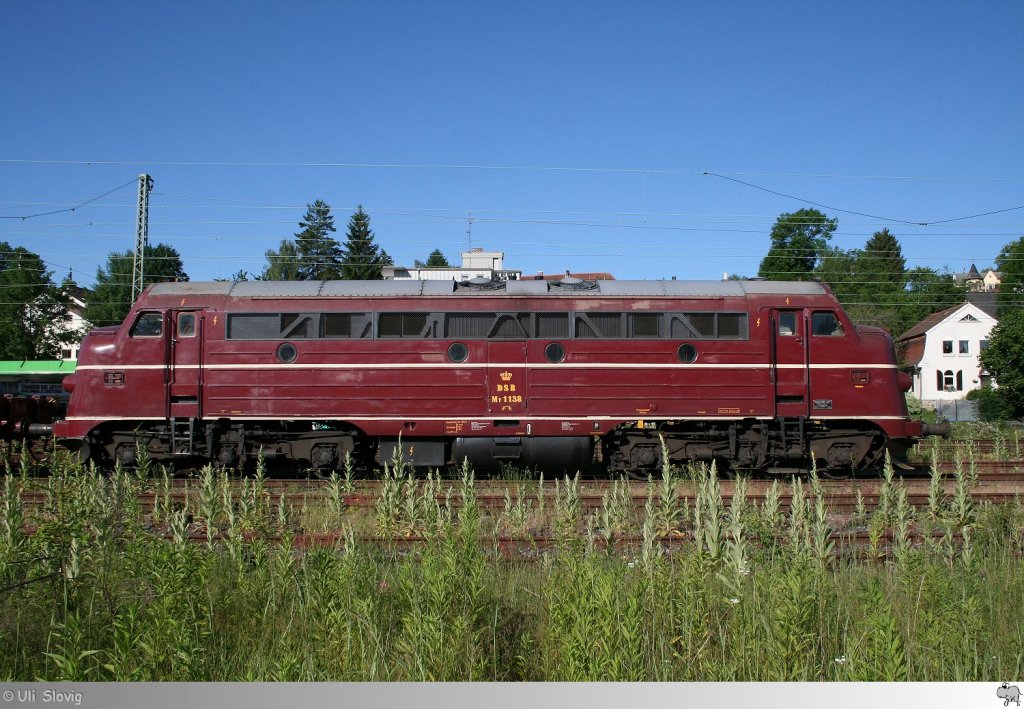 Am Freitag den 21. Juni 2013 brachte die Nohab Lokomotive  My 1138  (227 004-9), des Eigentmers  Cargo Logistik Rail-Service GmbH , eingestellt bei der  Mansfelder Bergwerksbahn e.V. , einen Schienenkran nach Coburg. Dieser wurde fr den Einbau einer Weiche bei Drfles-Esbach gebraucht, um in Zukunft auf die Neubaustrecke zwischen Nrnberg und Erfurt fahren zu knnen. Den Kran bernahm in Coburg eine V 100 Lokomotive der  Strabag , die Nohab hingegen war das Wochenende ber im Coburger Gterbahnhof abgestellt. 