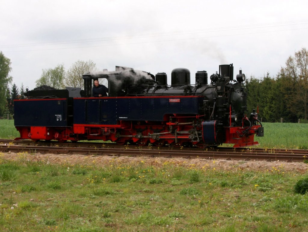 Am Himmelfahrtstag war die Puttbuser Aquarius C beim Pollo zu Gast.Hier beim Rangieren in Lindenberg.13.05.2010.