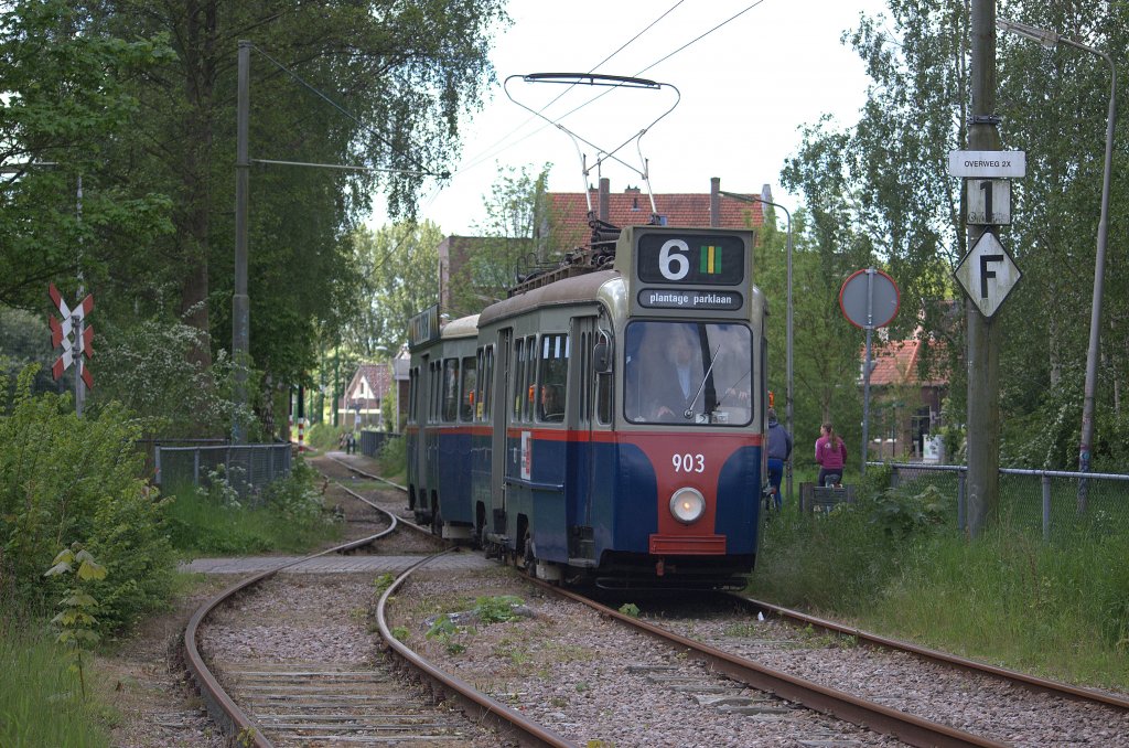 Amsterdamer 903 mit Beiwagen 961 Electrische Museumtram Amsterdam,Amstelveen.