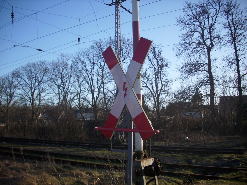 Andreaskreuz in Sassnitz am 24.02.2012

