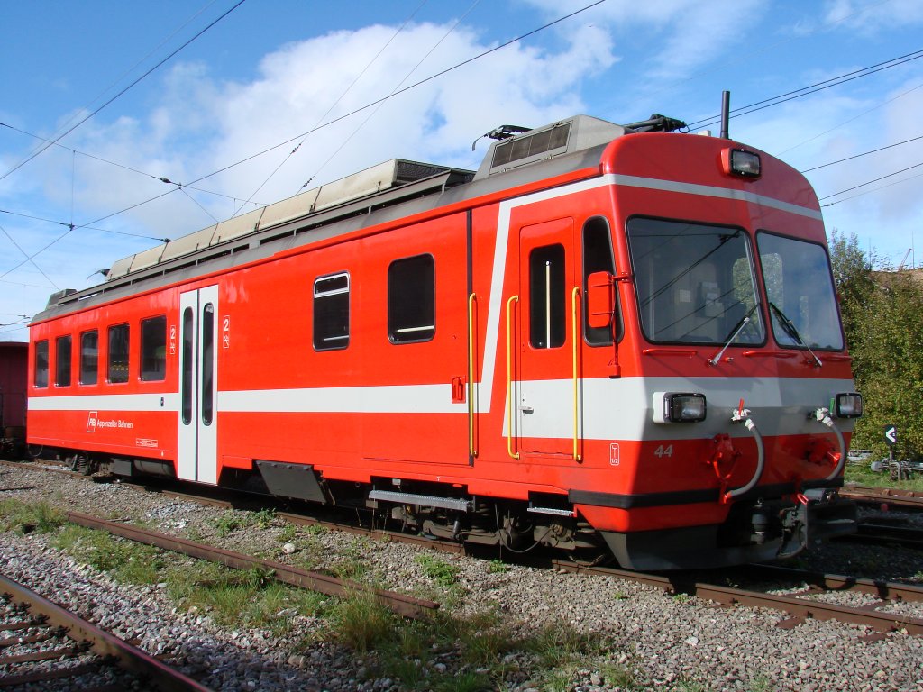 Appenzellerbahnen - BDe 4/4 44 im BW. Gais - 11-10-2012 