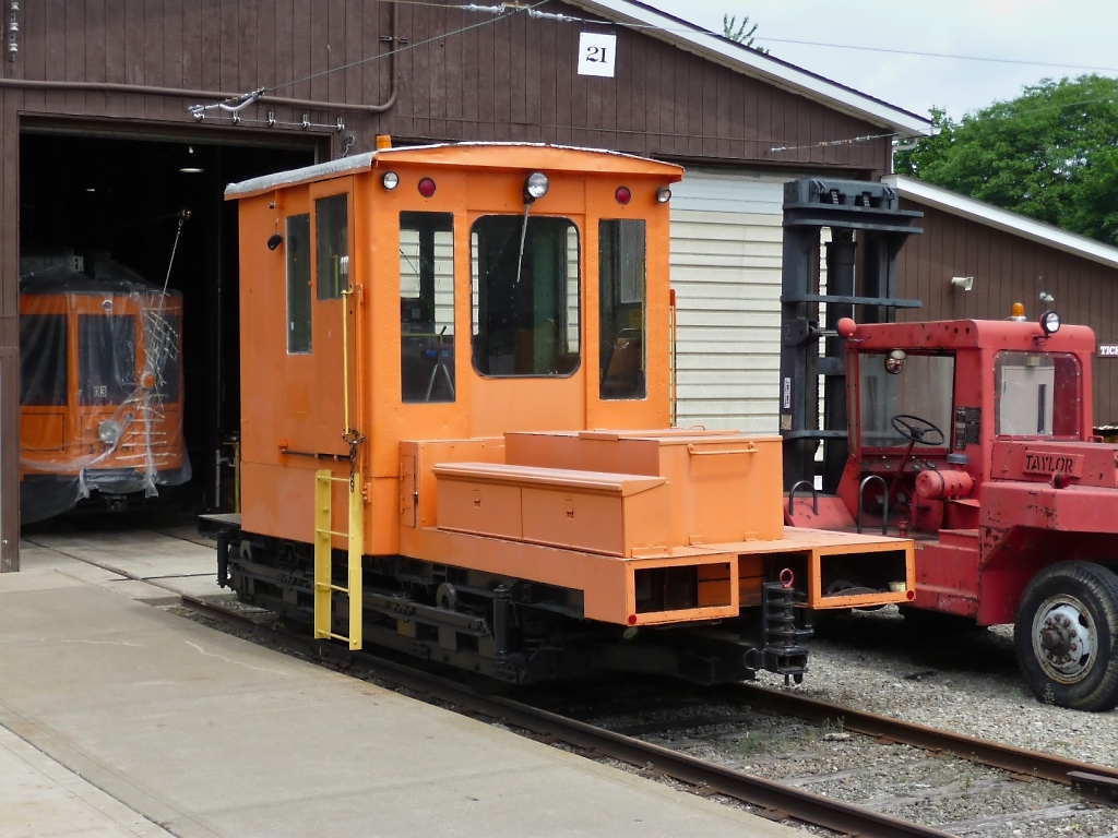 Arbeitsfahrzeug im Pennsylvania Trolley Museum (Washington, PA, 8.6.09)