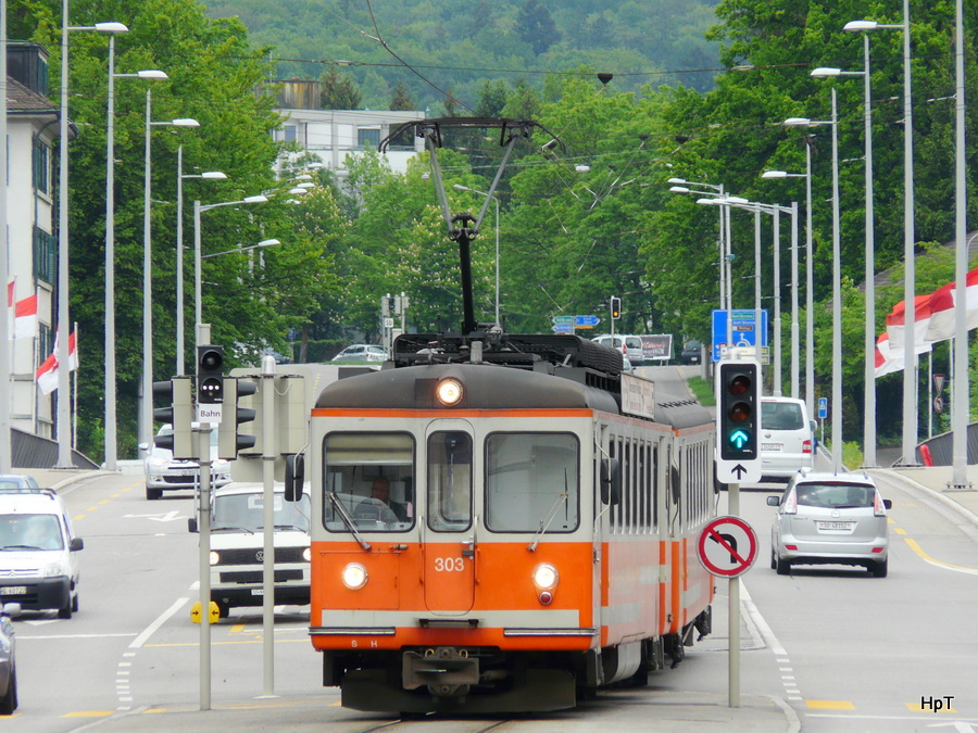 asm - Be 4/4 303 mit Bt 352 unterwegs in der Stadt Solothurn am 21.05.2010