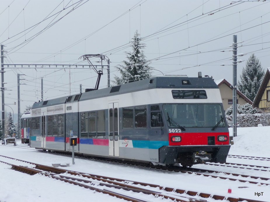 asm BTI - Triebwagen Be 2/6 502 im Depotareal von Tuffelen am 10.02.2010