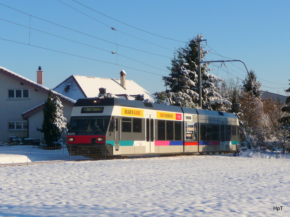 asm BTI - Triebwagen Be 2/6 507 unterwegs in Tuffelen am 26.12.2010
