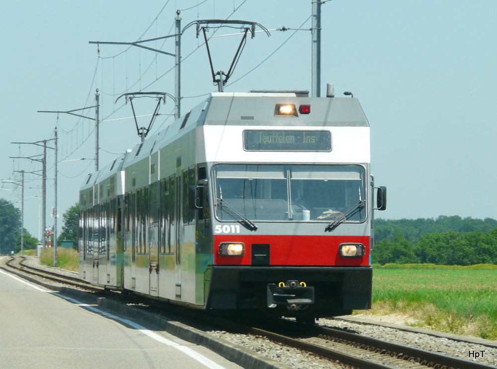 asm Seeland - GTW Be 2/6 501 und Be 2/6 502 unterwegs bei Ins am 17.06.2013