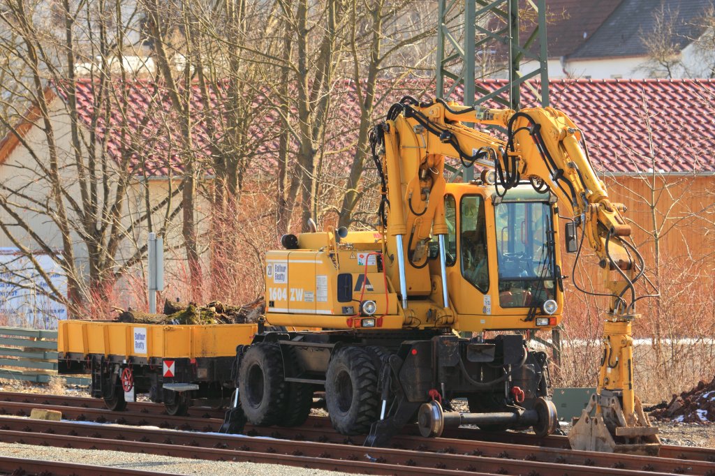 Atlas Bagger ZW 1604 BB abgestellt in Hochstadt/ Marktzeuln am 02.03.2013.