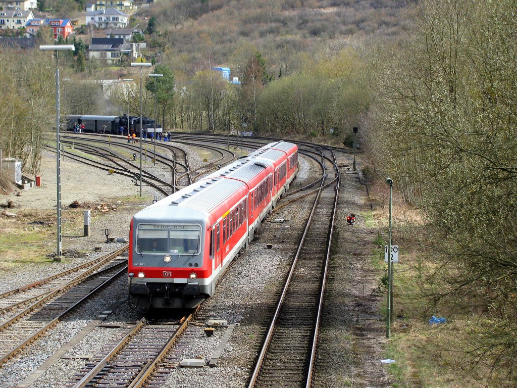 Auch sowas hbsches gibts in Gerolstein am 04.02. 2 628er als RE Richtung Trier.