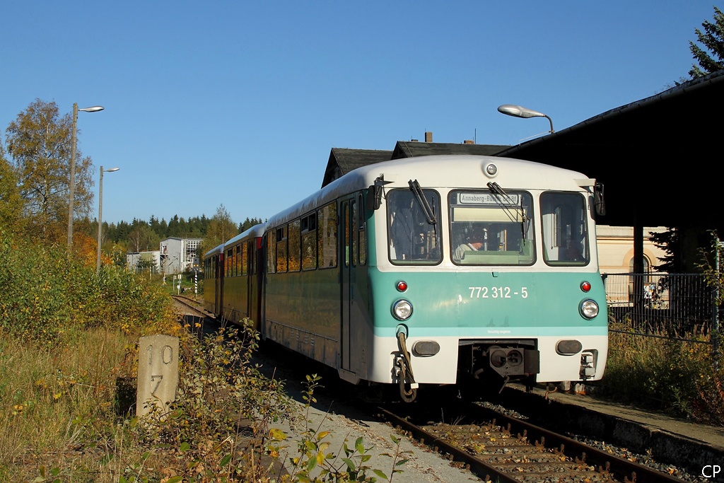 Auf der Fahrt zurck nach Annaberg-Buchholz wird in Scheibenberg ein kurzer Halt eingelegt. (10.10.2010)