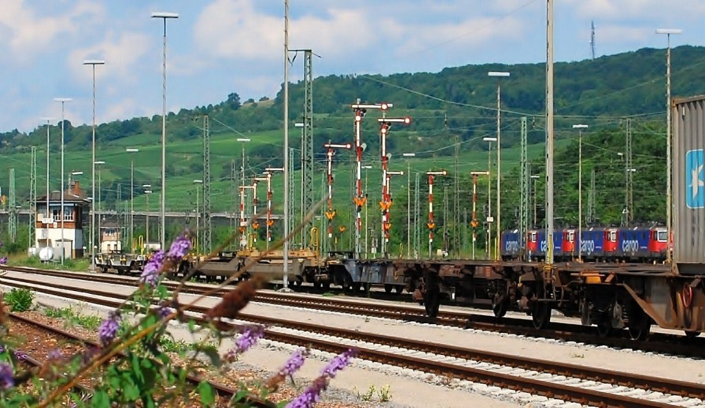 Auf Gbf Weil am Rhein findet mann noch viele viele formsignale, aufnahme ist von 06.08 2010.