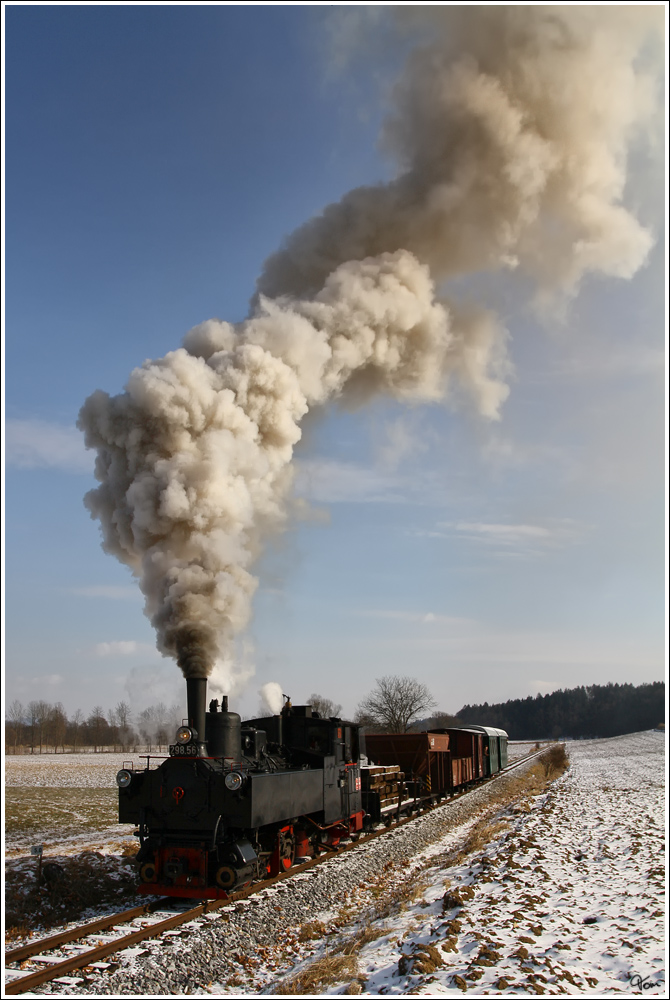 Auf der Stainzerbahn fhrt 298.56 mit diesem wunderbar aussehenden Foto GmP von Preding nach Stainz.(Danke Max & Karl-Heinz) 
Neudorf 5.2.2012

