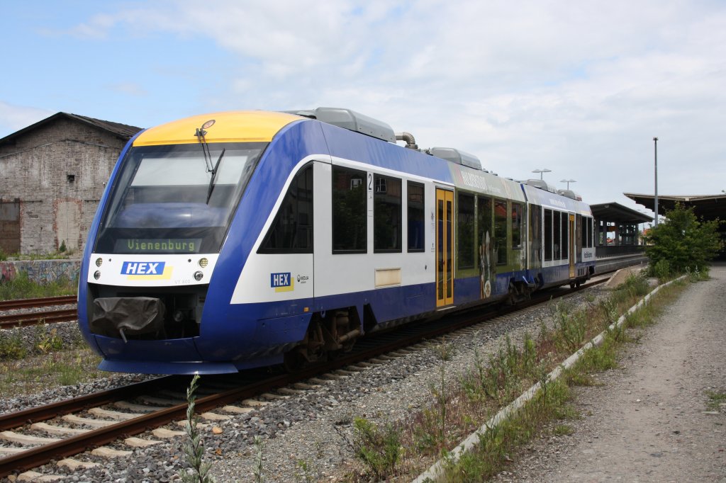 Auf den Weg nach Vienenburg machte sich die 648 278-9  HEX  am 19.06.10. Hier bei der Ausfahrt aus Wernigerode.