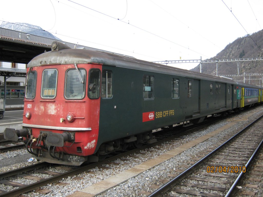 Aus dem Archiv: Dt 50 82 92-33 931 in Brig, 02.04.2010.