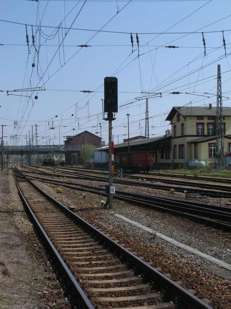 Ausfahrsignal in Neubrandenburg.Aufgenommen am 23.April 2011.