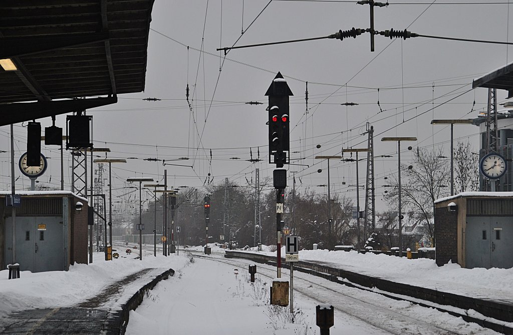 Ausfahrsignal in Osnabrck HBF am 27.12.2010.