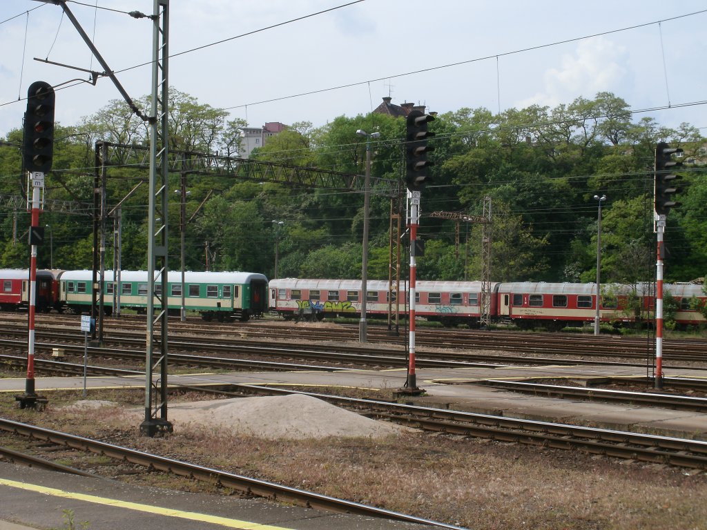 Ausfahrsignale,am 14.Mai 2011,in Szczecin Glowny.