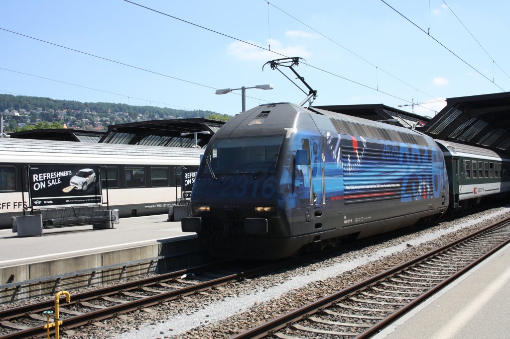 Ausfahrt aus Zrich HB am 19.07.10: 460 021-9  2316 Lokfhrer 