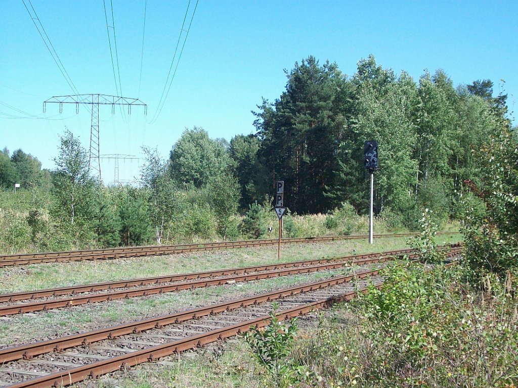 Ausfahrt WST am ehem. Heizwerk Finow, Richtung Eberswalde 31.08.2008