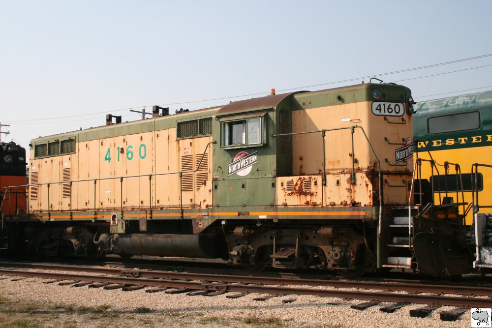 Ausgestellt im Illinois Railway Museum in Union / Illinois: EMD GP7 der Chicago and Northwestern Railroad. Die Aufnahme entstand am 13. September 2011.
