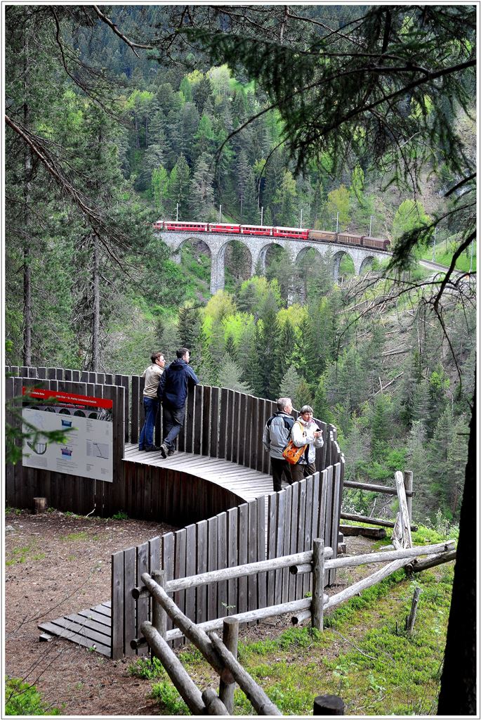 Aussichtsplattform Sd mit Blick auf das Schmittnertobel-Viadukt. (21.05.2013)