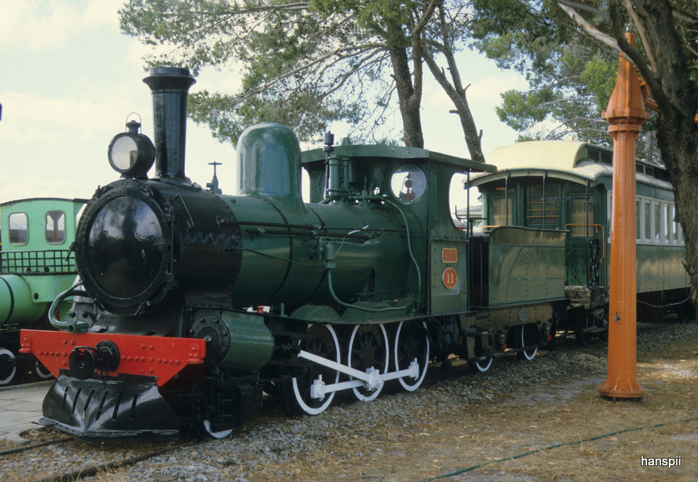 Australien / Bild ab Dia - Dampflok 11 im Rail Transport Museum in Bassendean bei Perth in November 1984