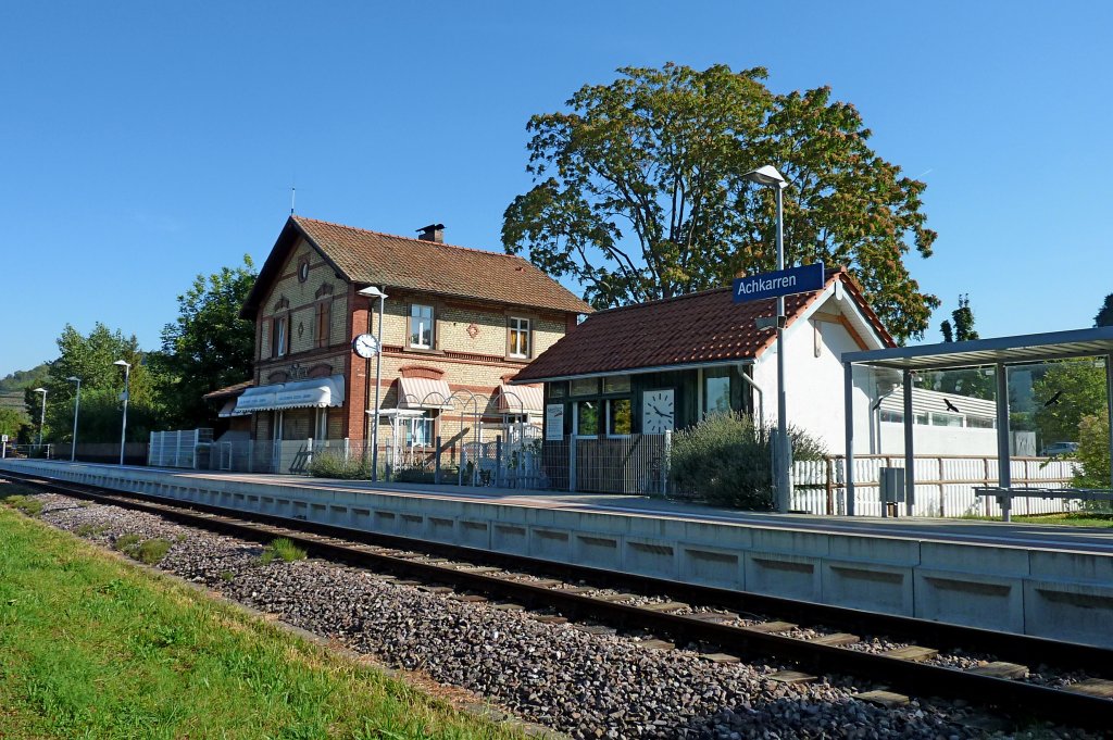 Bahnhof Achkarren an der Kaiserstuhlbahn, Sept.2012