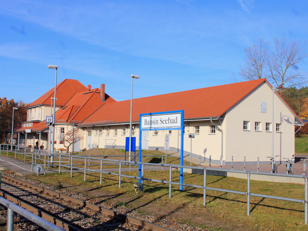 Bahnhof Bansin Seebad der UsedomerBderBahn am 14. November 2012
