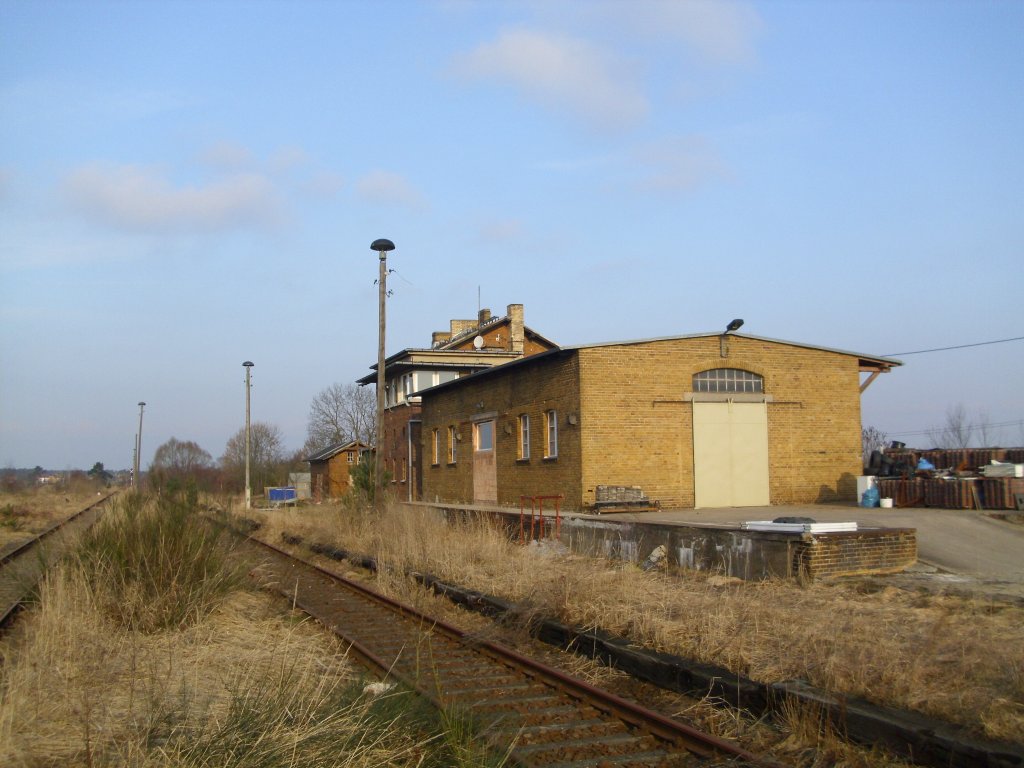 Bahnhof Elsnig,Februar 2011!Der Bahnhof liegt an der Strecke Torgau-Pretzsch!