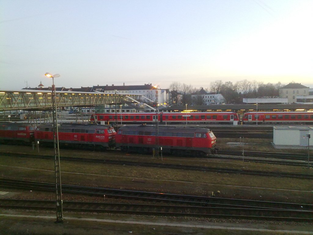 Bahnhof Mhldorf aus dem Parkhaus fotografiert