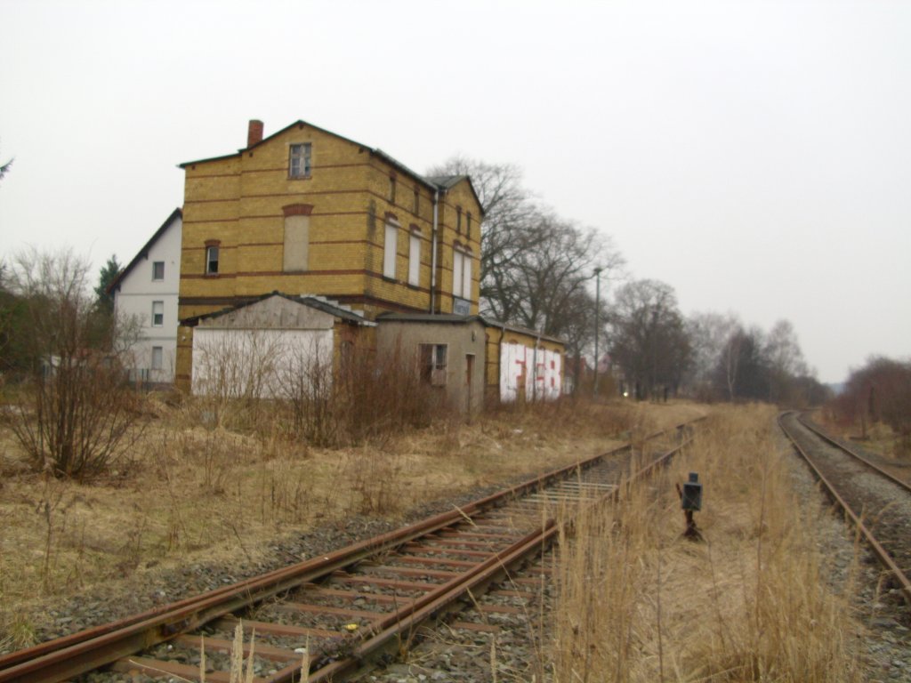 Bahnhof Niemegk,an der Strecke Treuenbrietzen - Belzig! Strecke zwischen Niemegk und Treuenbrietzen abgebaut!