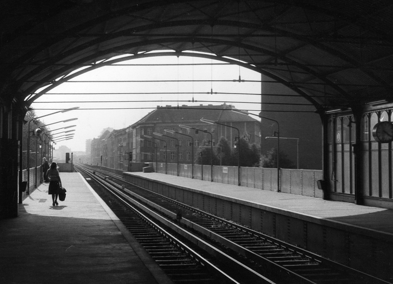 Bahnhof Prinzenstrae der Westberliner U-Bahnlinie 1. Archiv - Scan Vom Papierabzug. August 1977