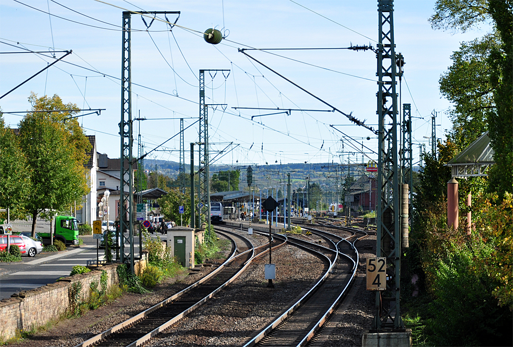 Bahnhof Remagen, Einfahrt von Norden - 14.10.2011