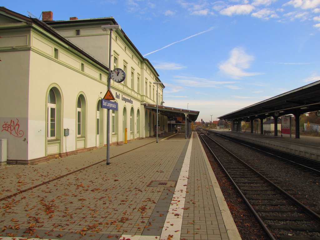 Bahnsteig 1 in Bad Langensalza; 03.11.2011