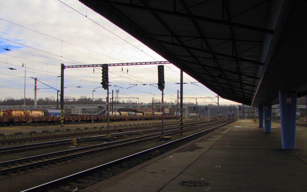 Bahnsteig 5 in Cheb; 21.02.2012