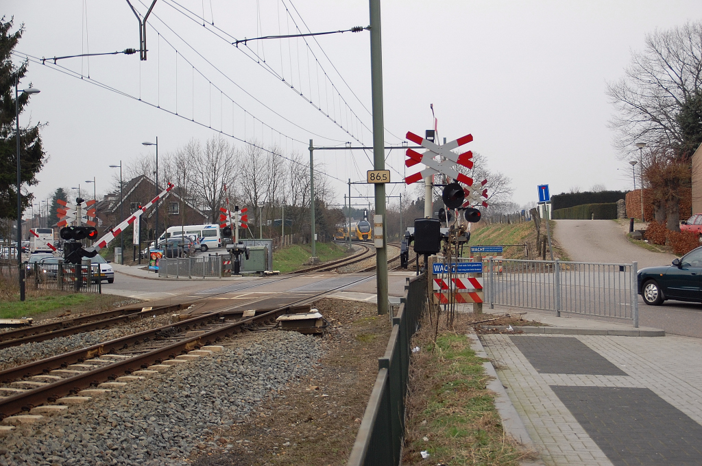 Bahnbergang Schouwberg in Roermond. 20.2.2011