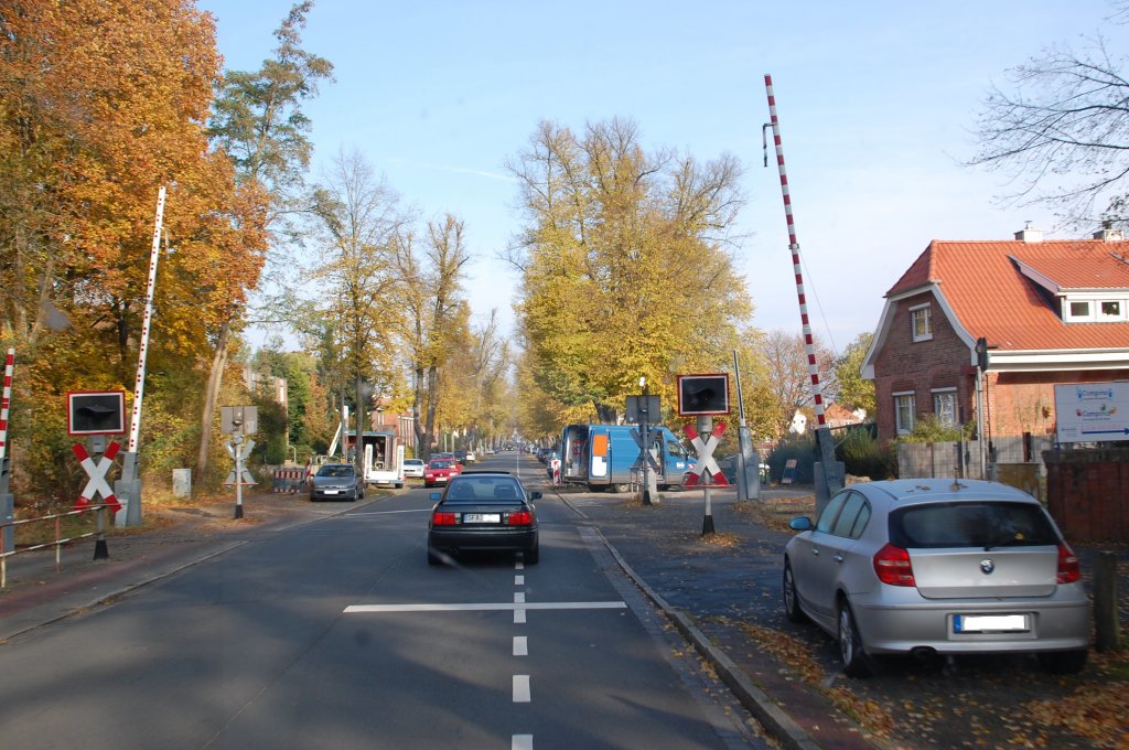 Bahn�bergang Soltauer Str. in L�neburg. 28. Oktober 2011