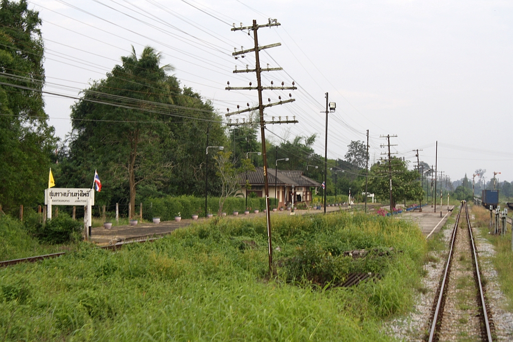 Ban Thung Pho Junction, Blickrichtung Thung Song Jn., am 07.J�nner 2013. 

