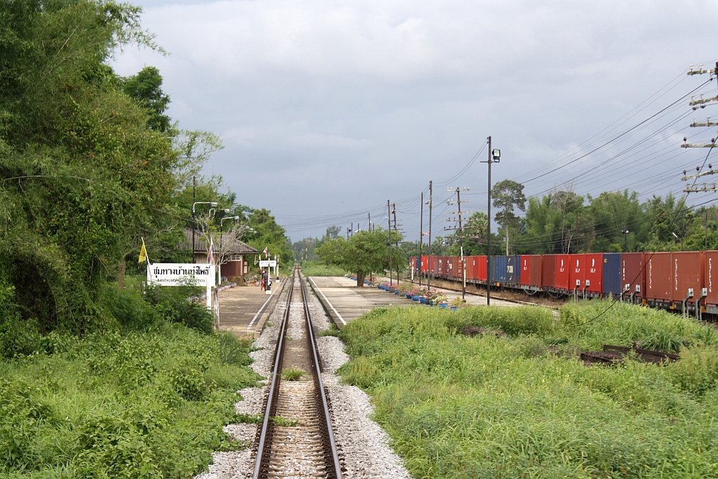 Ban Thung Pho Junction, Blickrichtung Surat Thani, am 17.Mai 2013.

