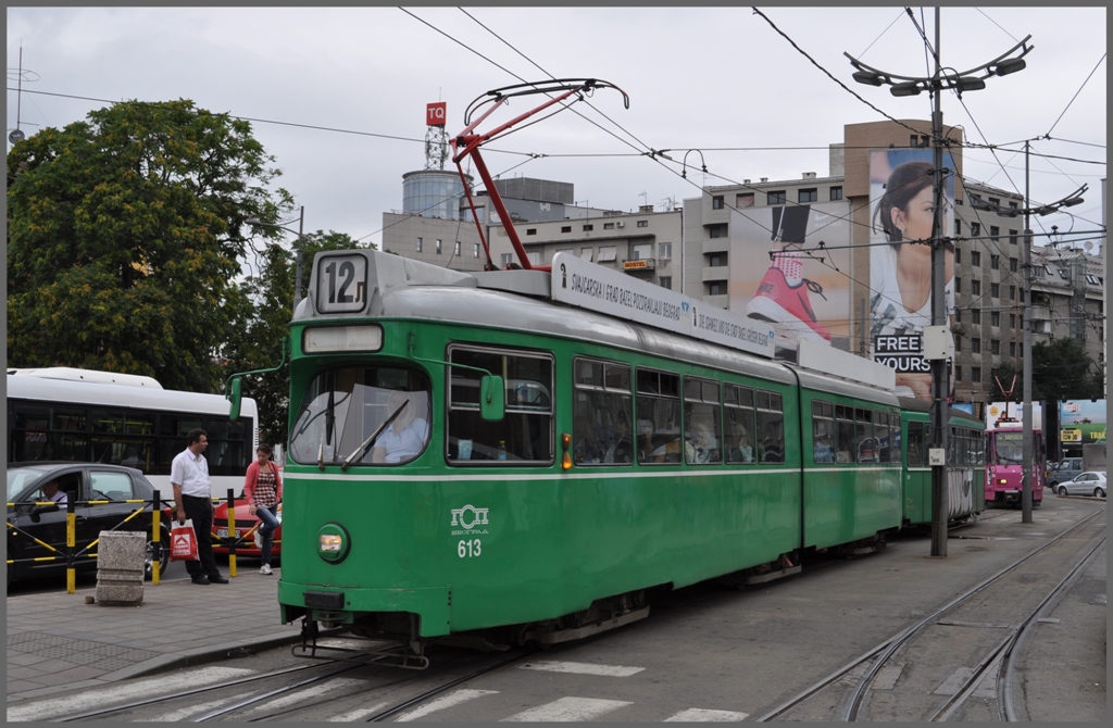 Basler Trmli 613 beim Hauptbahnhof Belgrad. (04.07.2011)